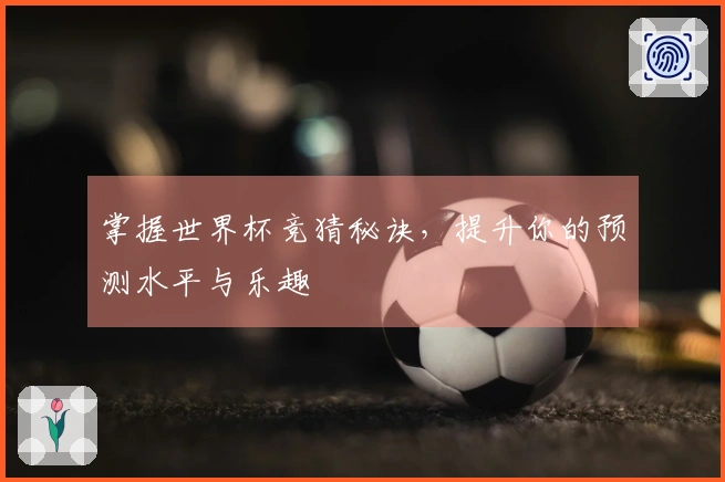 掌握世界杯竞猜秘诀，提升你的预测水平与乐趣